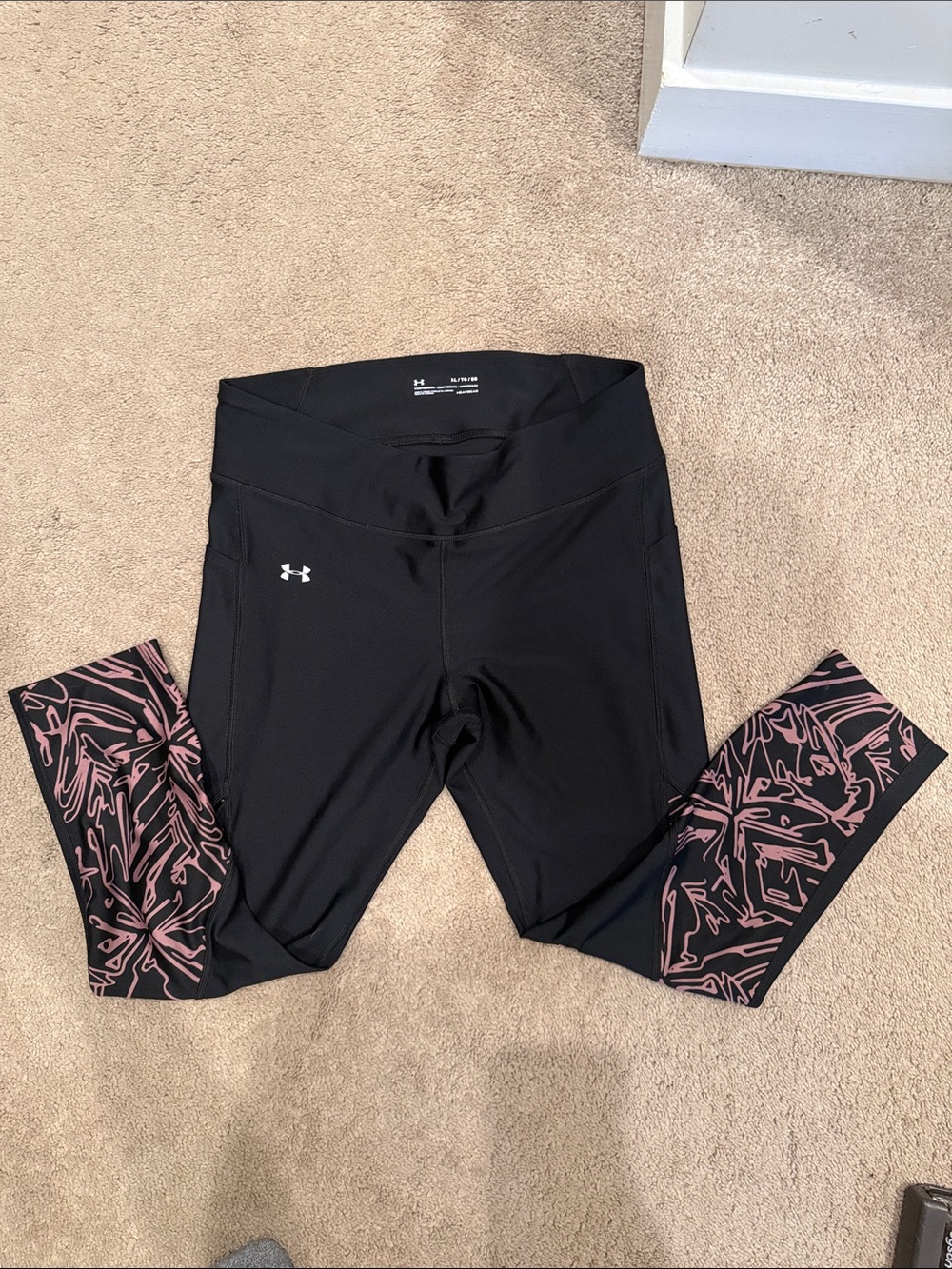 Under Armour womens Heatgear Armour Inset Ankle Crop Print Capri - Picture 2 of 6